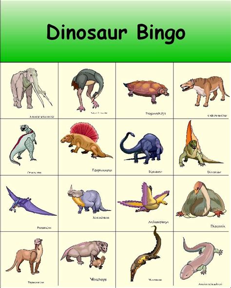 customize   printable dinosaur bingo  dinosaur kids