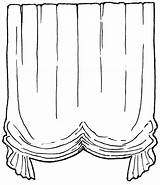 Curtain Coloring Pages sketch template