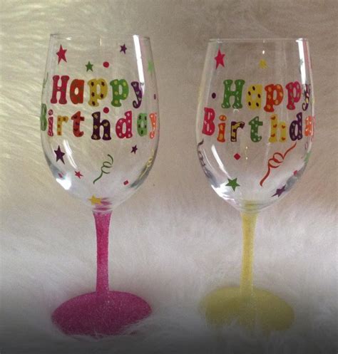 Happy Birthday Wine Glasses Happy Birthday Wine Glasses Happy