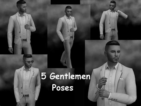 5 gentlemen poses the sims 4 catalog