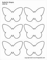 Butterfly Printable Shapes Coloring Pages Templates Paper Firstpalette Template Butterflies Shape Outline Different Crafts Size Flower Cut Stencil Print Kids sketch template