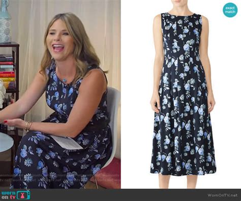 Wornontv Jenna’s Blue Floral Sleeveless Dress On Today Jenna Bush
