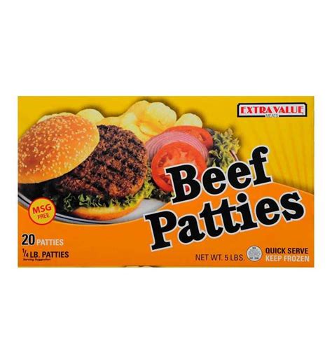 extra  beef patties  ct  lb
