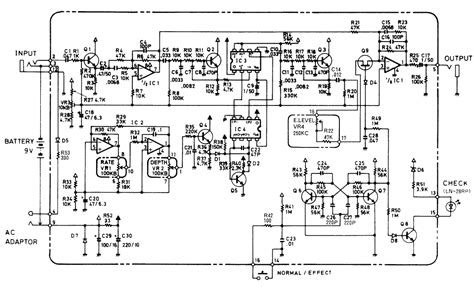 schematic diagram  boss ce  bass chorus pedal bass pedals gold detector diy amplifier