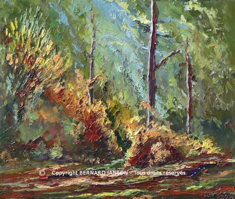 oil palette knife paintings gallery   topic  forests  undergrowth