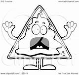 Nacho Scared Mascot Clipart Cartoon Outlined Coloring Vector Cory Thoman Drawing Getdrawings Royalty sketch template