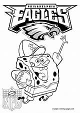 Coloring Eagles Pages Nfl Philadelphia Printable Football Kids Spongebob Sheets Logo Minnie Mouse Print Team Color Patrick Cool Sports Search sketch template