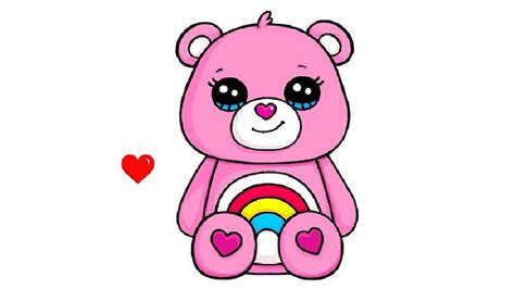 easy care bear drawing ideas step  step blitsy