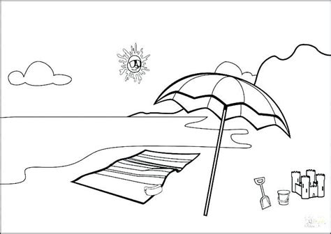 scene coloring pages coloring pages  beach beach coloring pages
