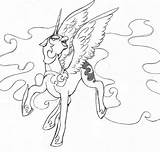 Nightmare Moon Coloring Pony Pages Little Lineart Night Color Getcolorings Popular Kids Deviantart Library Clipart Print Downloads sketch template