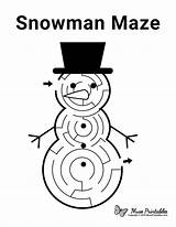Maze Snowman Mazes Christmas Kids Printable Preschool Museprintables Winter Activity Easy Sheets Holiday Puzzle Worksheets Coloring sketch template