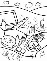 Coloring Pages Picnic Summer Printable Colouring Kleurplaten Picnics Book Pdf Adult Zomer Printables sketch template