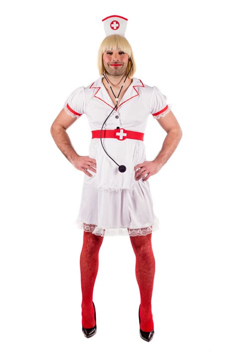 Mens Naughty Nurse Costume M L Xl Adult Male Funny Fancy Dress For Stag