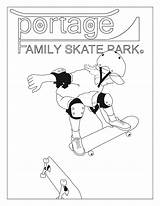 Skate Coloring Pages Park Skatepark Drawing Ramps Bmx Template Getdrawings Portage Newsletter February Family sketch template