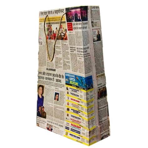 printed paper handmade newspaper shopping bag capacity kg rs  piece id