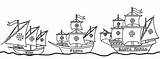 Columbus Coloring Pages Color Kids Santa Christopher Connect Graphics Ships Printable Bestcoloringpagesforkids sketch template