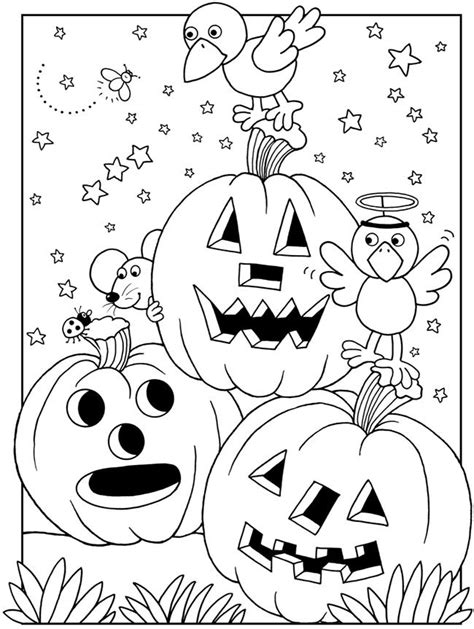 teaching    english halloween colouring pages