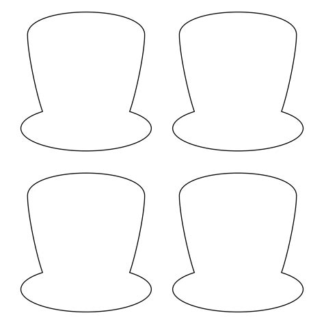 printable top hat pattern     printablee