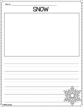 winter writing paper templates    learners tpt