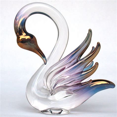 Hand Blown Glass Swan Prochaska Gallery