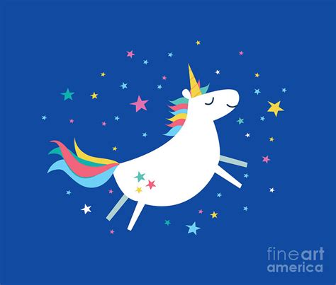 unicorn rainbow vectorillustration digital art  lyeyee fine art america