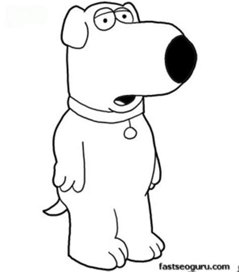 printable brian family guy coloring page  kids coloring pages