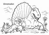 Dimetrodon sketch template