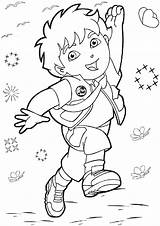 Diego Coloring Pages Printable Go Kids Cartoon Sheets Colouring Color Print Popular Choose Board Coloringhome sketch template