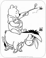 Pooh Eeyore Winnie Coloring Pages Disneyclips Exploring sketch template