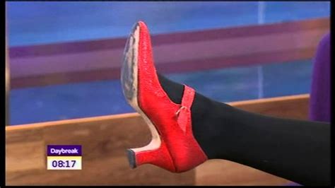 Christine Bleakley Red Shoes Black Tights Youtube