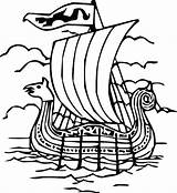 Viking Coloring Ship Getdrawings Vikings sketch template