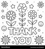 Thank Coloring Vector Royalty sketch template
