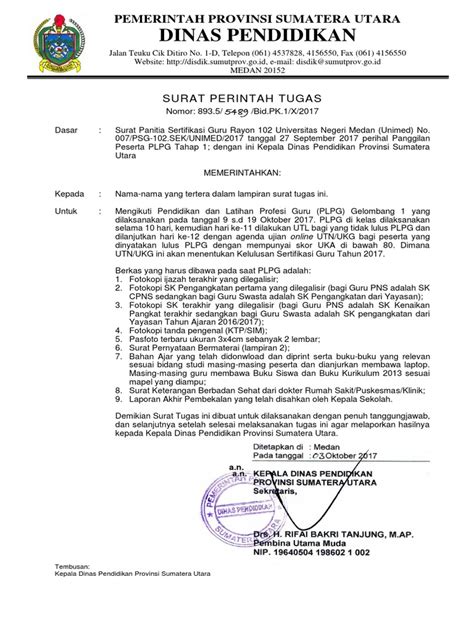 Kop Surat Dinas Pendidikan Provinsi Sumatera Utara Bagi