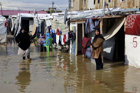 heavy storm devastates syrian refugee camps  lebanon