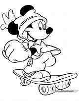 Coloring Pages Disney Mickey Mouse Clips Minnie Printable Skateboard Informative Skateboarding Kids Books Color Getdrawings Getcolorings Open sketch template