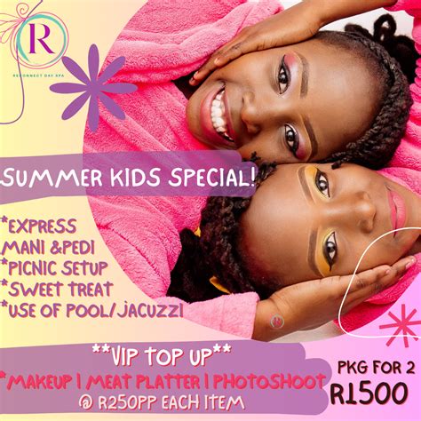 kids summer special  reconnect day spa