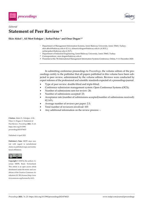 statement  peer review