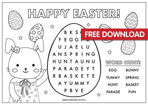 printable easter activity sheets