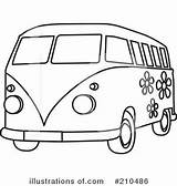 Van Clipart Hippie Coloring Pages Vw Clip Bus Camper Illustration Royalty Printable Cartoon Volkswagen Google Drawing Illustrationsof Piter Rosie Fr sketch template