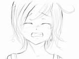 Anime Crying Drawing Girl Sad Depressed Easy Eyes Tears Sketch Draw Drawings Coloring Getdrawings Google Face Color Rain Paintingvalley Choose sketch template