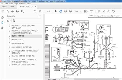 hitachi zxu  hydraulic excavator electrical hydraulic circuit diagram manual