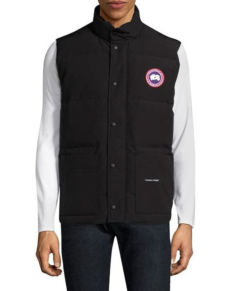canada goose cotton garson quilted gilet in black for men save 40 lyst