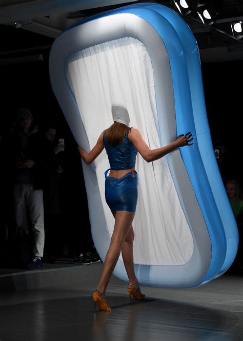 meet the designer who showed an inflatable pool at london fashion week
