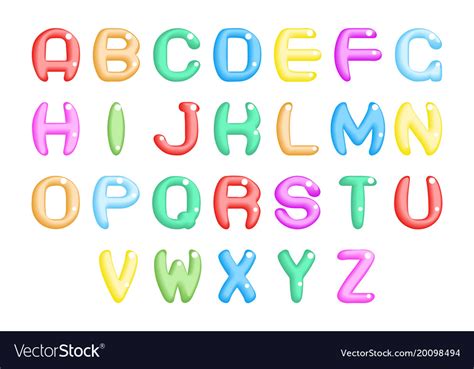 children party abstract fun alphabet    font vector image