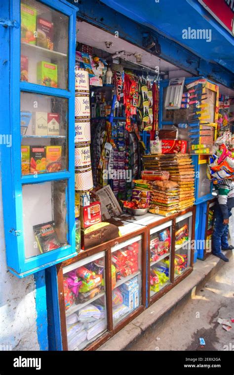 indian shop varanasi india stock photo alamy