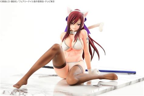 Fairy Tail S Erza Scarlet White Cat Gravure Style Figure