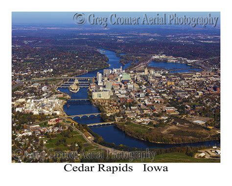 aerial photo  cedar rapids iowa america   sky