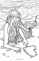 Mermaid Coloring Pages Printable Adults Colouring Adult Kids Sheets Advanced Book Mermaids Color Fairy Selina Fenech Printables Print Girl Fantasy sketch template
