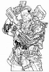 Cable Nathan Deviantart Spiderguile Aka Summers Deadpool Drawings sketch template