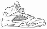 Jordans Scarpe Printable Shoe Colorare Colouring Disegnare sketch template